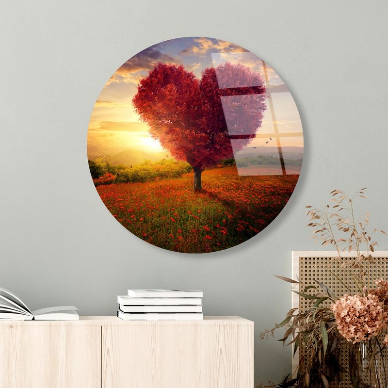 Casa si Gradina - Decoratiuni - Tablouri - Tablou decorativ, Wallxpert, sticla calita, multicolor, diametru 60 cm, 123BZM2623 - Infinity.ro