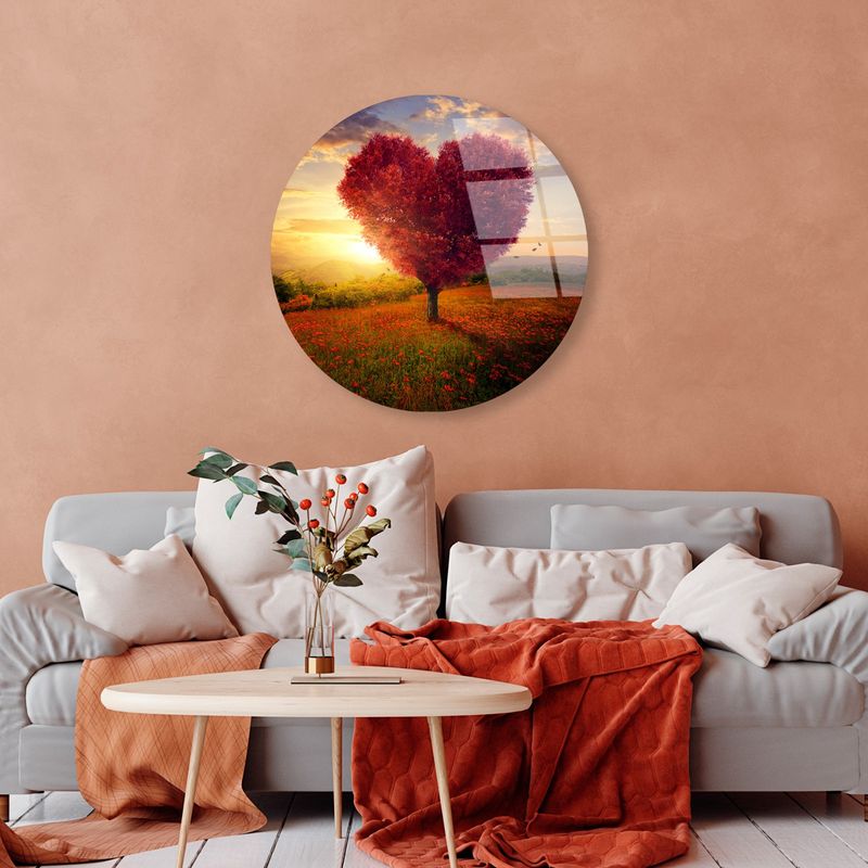 Casa si Gradina - Decoratiuni - Tablouri - Tablou decorativ, Wallxpert, sticla calita, multicolor, diametru 60 cm, 123BZM2623 - Infinity.ro