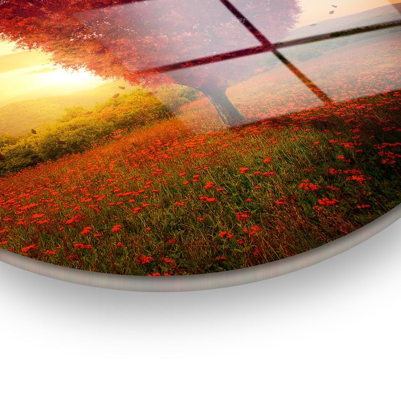 Casa si Gradina - Decoratiuni - Tablouri - Tablou decorativ, Wallxpert, sticla calita, multicolor, diametru 60 cm, 123BZM2623 - Infinity.ro