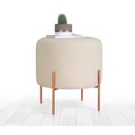 Casa si Gradina - Mobilier - Scaune si fotolii - Tabureti - Taburet, Atelier Del Sofa, bumbac si in, crem, 45x45x47 cm, 209FLF1177 - Infinity.ro