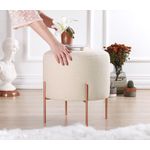 Casa si Gradina - Mobilier - Scaune si fotolii - Tabureti - Taburet, Atelier Del Sofa, bumbac si in, crem, 45x45x47 cm, 209FLF1177 - Infinity.ro