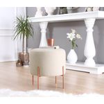 Casa si Gradina - Mobilier - Scaune si fotolii - Tabureti - Taburet, Atelier Del Sofa, bumbac si in, crem, 45x45x47 cm, 209FLF1177 - Infinity.ro