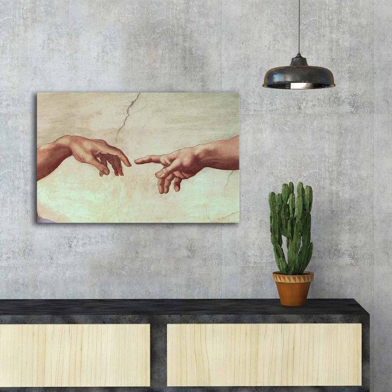 Casa si Gradina - Decoratiuni - Tablouri - Tablou canvas decorativ, Wallxpert, piele de caprioara, multicolor, 45x70 cm, rama lemn, 249CVT1411 - Infinity.ro