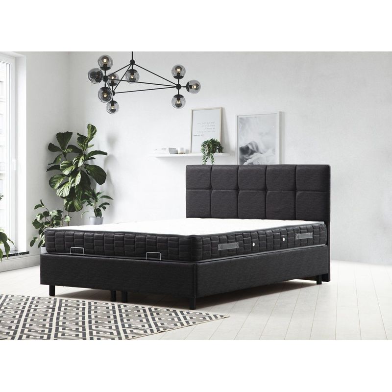Casa si Gradina - Mobilier - Seturi de mobilier - Seturi dormitor - Set dormitor, Hanah Home, pal melaminat, antracit, 160x200 cm, 771MND1223 - Infinity.ro