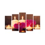 Casa si Gradina - Decoratiuni - Tablouri - Tablou decorativ din mdf, Wallxpert, multicolor, 110x60 cm, set 5 piese, 232MLD1915 - Infinity.ro
