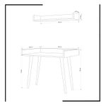 Casa si Gradina - Mobilier - Mese si birouri - Birouri - Birou de studiu, Hanah Home, pal melaminat, stejar, 90x60x84 cm - Infinity.ro