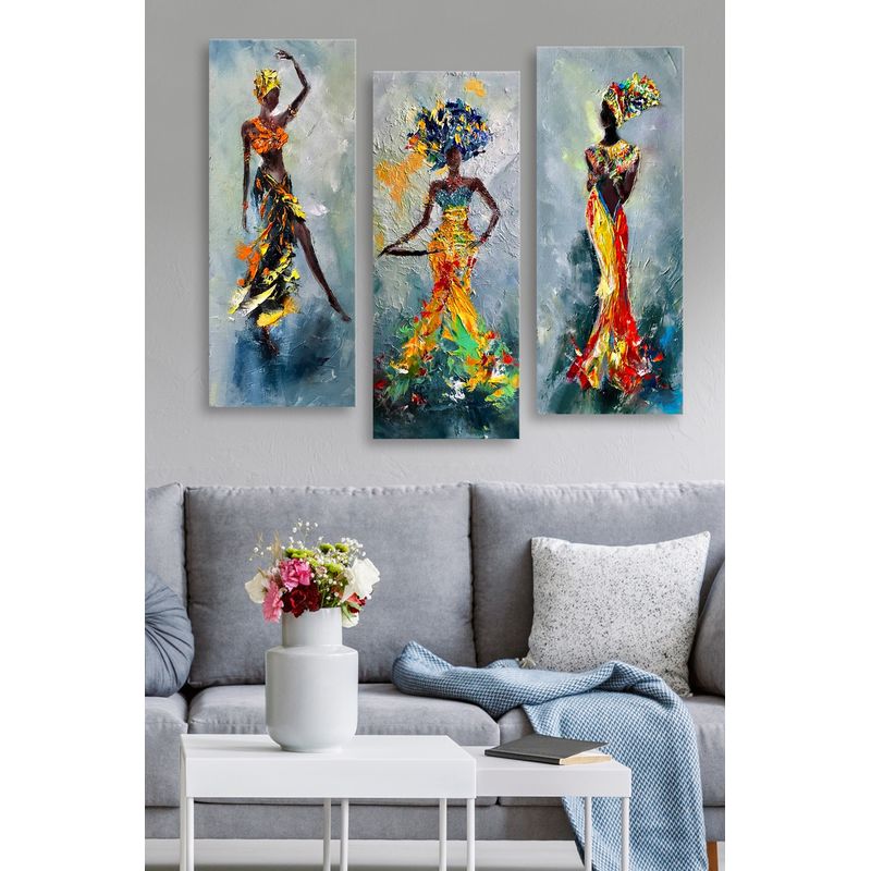 Casa si Gradina - Decoratiuni - Tablouri - Tablou decorativ, Wallxpert, mdf, multicolor, 70x50 cm, set 3 piese, 537MRV5135 - Infinity.ro
