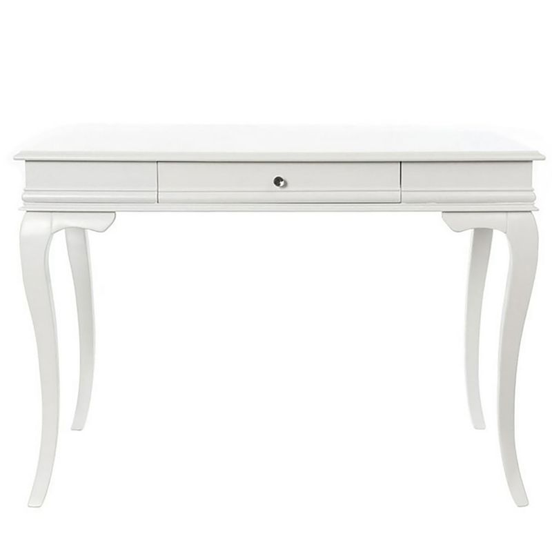 Casa si Gradina - Mobilier - Mese si birouri - Birouri - Birou de studiu, Hanah Home, lemn masiv, alb, 80x78x125 cm - Infinity.ro