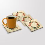 Casa si Gradina - Bucatarie si vesela - Accesorii bar - Suporturi bauturi - Suport pahare, Hermia, piatra naturala, multicolor, 10x10x1 cm, set 4 bucati, 366TYR1206 - Infinity.ro