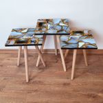 Casa si Gradina - Mobilier - Mese si birouri - Masute de cafea - Set masute de cafea, Hanah Home, mdf, multicolor, 3 piese, 35x35x52 cm, 481LNA2714 - Infinity.ro