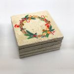 Casa si Gradina - Bucatarie si vesela - Accesorii bar - Suporturi bauturi - Suport pahare, Hermia, piatra naturala, multicolor, 10x10x1 cm, set 4 bucati, 366TYR1206 - Infinity.ro
