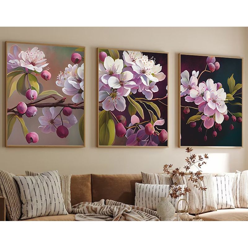Casa si Gradina - Decoratiuni - Tablouri - Tablou decorativ cu rama, Wallxpert, mdf si lemn masiv, multicolor, 50x70 cm, set 3 piese, 693BSE1554 - Infinity.ro