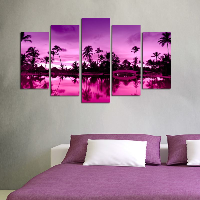 Casa si Gradina - Decoratiuni - Tablouri - Tablou decorativ din 5 piese, Wallxpert, mdf, multicolor, 110x60 cm, 223CHR1915 - Infinity.ro
