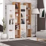 Casa si Gradina - Mobilier - Biblioteci si rafturi - Biblioteci - Biblioteca, Hanah Home, pal melaminat, stejar alb, 134.4x180x25 cm - Infinity.ro