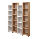 Casa si Gradina - Mobilier - Biblioteci si rafturi - Biblioteci - Biblioteca, Hanah Home, pal melaminat, stejar alb, 134.4x180x25 cm - Infinity.ro