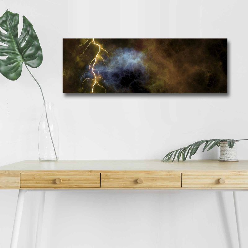 Casa si Gradina - Electrice - Tablouri electrice si accesorii - Tablou canvas decorativ cu led, Wallxpert, piele de caprioara, multicolor, 30x90 cm, 254LED1203 - Infinity.ro