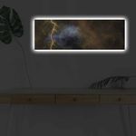 Casa si Gradina - Electrice - Tablouri electrice si accesorii - Tablou canvas decorativ cu led, Wallxpert, piele de caprioara, multicolor, 30x90 cm, 254LED1203 - Infinity.ro