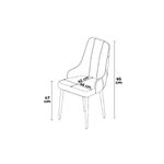 Casa si Gradina - Mobilier - Scaune si fotolii - Scaune - Set scaune, Hanah Home, metal, cappuccino si alb, 46x42x95 cm, 240CHR1648 - Infinity.ro
