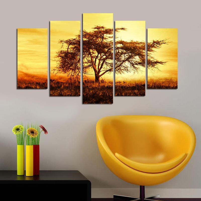 Casa si Gradina - Decoratiuni - Tablouri - Tablou decorativ 5 piese, Wallxpert, mdf, multicolor, 110x60 cm, 223CHR1919 - Infinity.ro