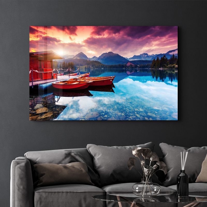 Casa si Gradina - Decoratiuni - Tablouri - Tablou decorativ, Wallxpert, sticla temperata, multicolor, 46x72 cm, 672BRS1765 - Infinity.ro