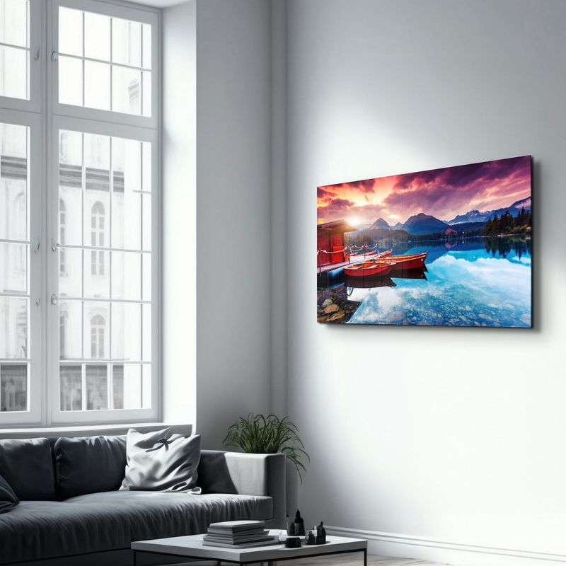 Casa si Gradina - Decoratiuni - Tablouri - Tablou decorativ, Wallxpert, sticla temperata, multicolor, 46x72 cm, 672BRS1765 - Infinity.ro