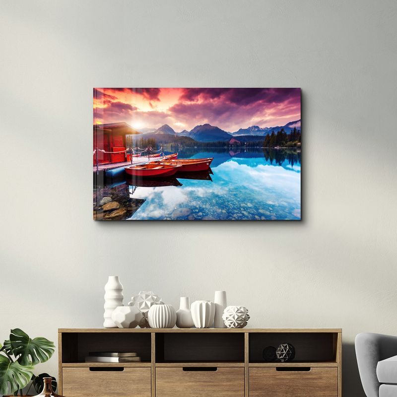 Casa si Gradina - Decoratiuni - Tablouri - Tablou decorativ, Wallxpert, sticla temperata, multicolor, 46x72 cm, 672BRS1765 - Infinity.ro