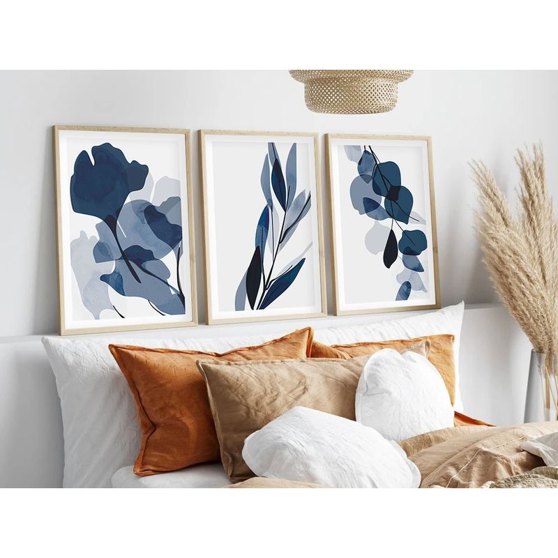 Casa si Gradina - Decoratiuni - Tablouri - Tablou decorativ inramat, Wallxpert, mdf si lemn masiv, multicolor, 50x70 cm, set 3 piese, 693BSE1510 - Infinity.ro