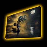 Casa si Gradina - Electrice - Tablouri electrice si accesorii - Tablou canvas cu led, Wallxpert, poliester, multicolor, 45x70 cm, 139LDG1134 - Infinity.ro