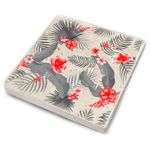 Casa si Gradina - Bucatarie si vesela - Accesorii bar - Suporturi bauturi - Suport pahare, Hermia, piatra naturala, multicolor, 10x10x1 cm, set 4 bucati, 366TYR1193 - Infinity.ro