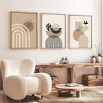 Casa si Gradina - Decoratiuni - Tablouri - Tablou decorativ cu rama, Wallxpert, mdf si lemn masiv, multicolor, 50x35 cm, set 3 piese, 693BSE4055 - Infinity.ro