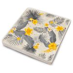 Casa si Gradina - Bucatarie si vesela - Accesorii bar - Suporturi bauturi - Suport pahare, Hermia, piatra naturala, multicolor, 10x10x1 cm, set 4 bucati, 366TYR1191 - Infinity.ro