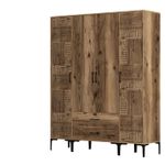 Casa si Gradina - Mobilier - Dulapuri si sifoniere - Sifoniere - Sifonier, Hanah Home, pal melaminat, nuc, 160x47.5x201.4 cm, 845HCT5472 - Infinity.ro