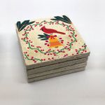 Casa si Gradina - Bucatarie si vesela - Accesorii bar - Suporturi bauturi - Set suporturi pentru pahare, Hermia, piatra naturala, multicolor, 10x10x1 cm, 4 bucati, 366TYR1213 - Infinity.ro