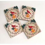 Casa si Gradina - Bucatarie si vesela - Accesorii bar - Suporturi bauturi - Set suporturi pentru pahare, Hermia, piatra naturala, multicolor, 10x10x1 cm, 4 bucati, 366TYR1213 - Infinity.ro