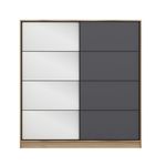 Casa si Gradina - Mobilier - Dulapuri si sifoniere - Sifoniere - Sifonier, Hanah Home, pal melaminat, dore si antracit, 180x52x210 cm, 506MNR2636 - Infinity.ro