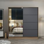 Casa si Gradina - Mobilier - Dulapuri si sifoniere - Sifoniere - Sifonier, Hanah Home, pal melaminat, dore si antracit, 180x52x210 cm, 506MNR2636 - Infinity.ro