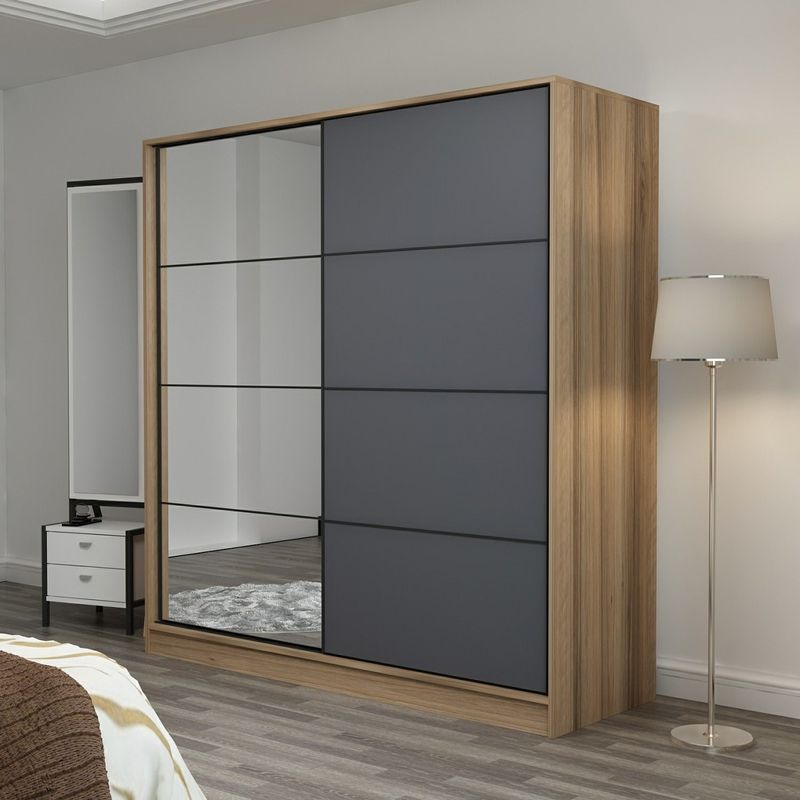 Casa si Gradina - Mobilier - Dulapuri si sifoniere - Sifoniere - Sifonier, Hanah Home, pal melaminat, dore si antracit, 180x52x210 cm, 506MNR2636 - Infinity.ro
