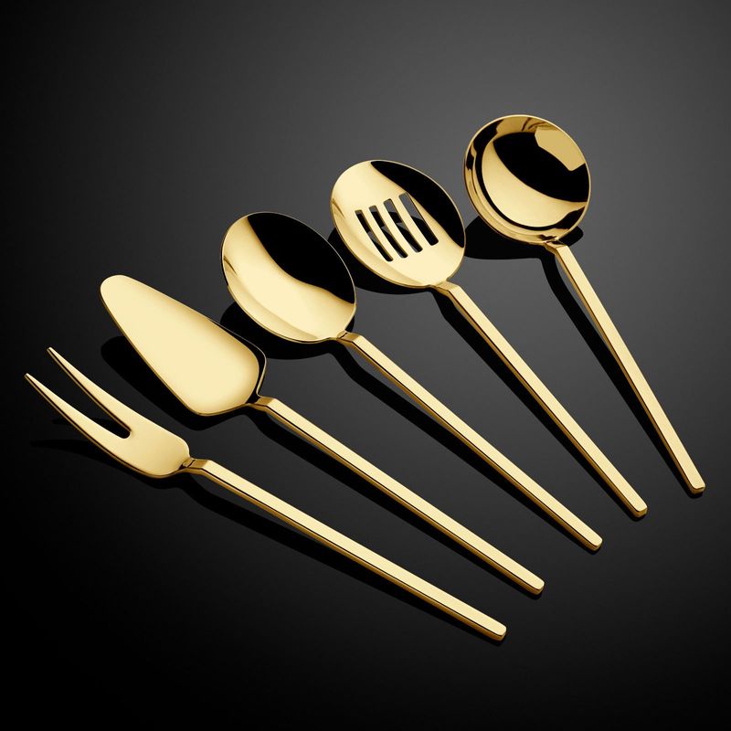 Casa si Gradina - Bucatarie si vesela - Ustensile bucatarie - Seturi ustensile de bucatarie - Set ustensile de bucatarie, Hermia, otel inoxidabil, auriu, 5 piese, 645DRM1108 - Infinity.ro