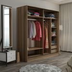 Casa si Gradina - Mobilier - Dulapuri si sifoniere - Sifoniere - Sifonier, Hanah Home, pal melaminat, dore si antracit, 180x52x210 cm, 506MNR2636 - Infinity.ro