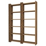 Casa si Gradina - Mobilier - Biblioteci si rafturi - Biblioteci - Biblioteca, Hanah Home, pal melaminat, nuc, 124.6x24.2x170 cm - Infinity.ro