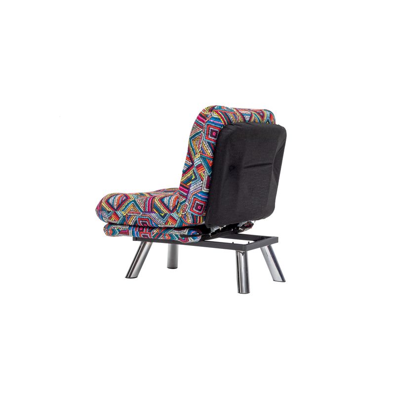 Casa si Gradina - Mobilier - Canapele si coltare - Canapele - Canapea extensibila, Hanah Home, metal, stofa patchwork, multicolor, 110x70 cm - Infinity.ro