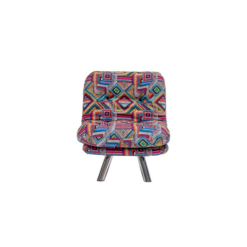Casa si Gradina - Mobilier - Canapele si coltare - Canapele - Canapea extensibila, Hanah Home, metal, stofa patchwork, multicolor, 110x70 cm - Infinity.ro