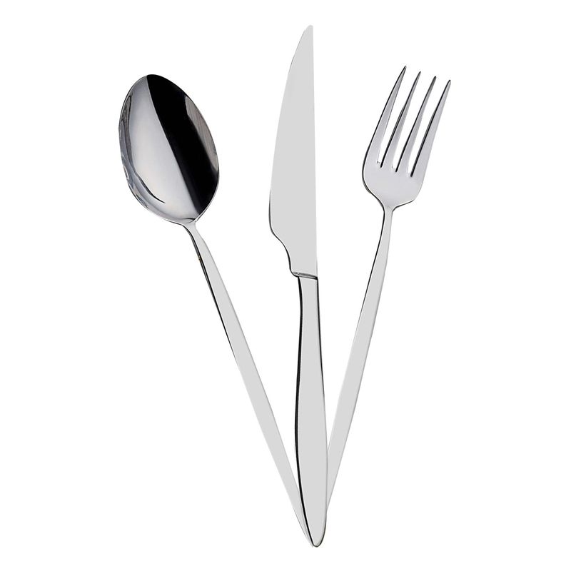 Casa si Gradina - Bucatarie si vesela - Vesela si tacamuri - Tacamuri si seturi - Set tacamuri 24 piese, Hermia, otel inoxidabil, argintiu, 960DYN1706 - Infinity.ro