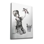 Casa si Gradina - Decoratiuni - Tablouri - Tablou canvas decorativ, Wallxpert, multicolor, 50x70 cm, 50% bumbac 50% poliester, artist Banksy, 966BRS1224 - Infinity.ro