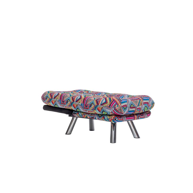 Casa si Gradina - Mobilier - Canapele si coltare - Canapele - Canapea extensibila, Hanah Home, metal, stofa patchwork, multicolor, 110x70 cm - Infinity.ro