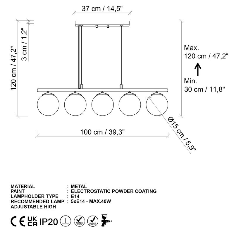 Casa si Gradina - Corpuri si surse de iluminat - Lustre si pendule - Candelabru, Opviq, metal, negru, inaltime reglabila 30-120 cm, 521SHN3507 - Infinity.ro