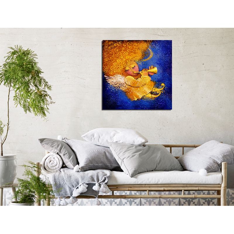 Casa si Gradina - Decoratiuni - Tablouri - Tablou decorativ, Wallxpert, panza, multicolor, 45x45 cm, rama lemn, 762SYM1240 - Infinity.ro
