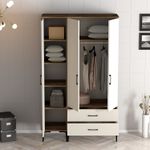 Casa si Gradina - Mobilier - Dulapuri si sifoniere - Sifoniere - Sifonier, Hanah Home, pal melaminat, nuc si crem, 120x47.5x201.4 cm, 845HCT5456 - Infinity.ro