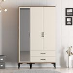 Casa si Gradina - Mobilier - Dulapuri si sifoniere - Sifoniere - Sifonier, Hanah Home, pal melaminat, nuc si crem, 120x47.5x201.4 cm, 845HCT5456 - Infinity.ro