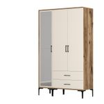 Casa si Gradina - Mobilier - Dulapuri si sifoniere - Sifoniere - Sifonier, Hanah Home, pal melaminat, nuc si crem, 120x47.5x201.4 cm, 845HCT5456 - Infinity.ro